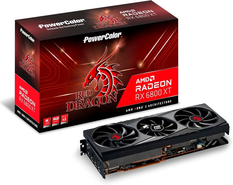 PowerColor Red Dragon AMD Radeon™ RX 6800 XT Gaming Graphics Card with 16GB GDDR6 Memory, Powered by AMD RDNA™ 2, Raytracing, PCI Express 4.0, HDMI 2.1, AMD Infinity Cache - Image 1
